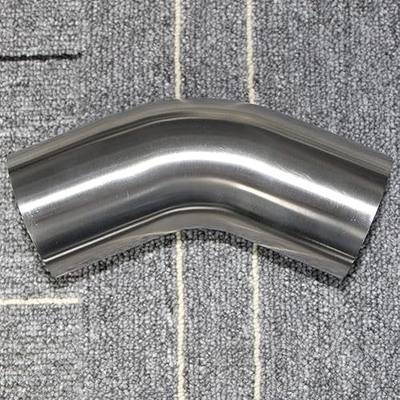 1.77" Stainless Steel Elbow 45° Mandrel Bend Elbow - 16GA/.065" Wall - 2" Legs - SS304 Stainless Elbow for Car Modified Exhaust Elbow Pipe, Pipeline engineering, etc