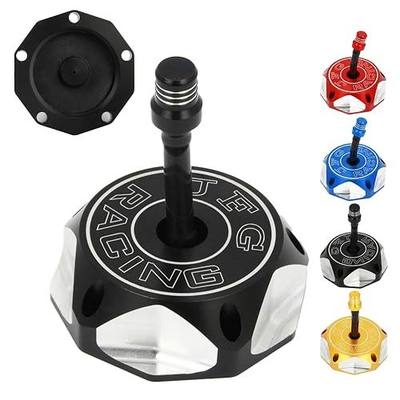 JFG RACING Dirt Bike Gas Fuel Tank Cap for DRZ50/70/125/400/400E, BLACK | With Air Vent Hose, Excellent Seal, for LT-R450, LT-Z250/400/400Z, TE250, YZ250, TTR250, Raptor 125/250/350, YFZ450 And More