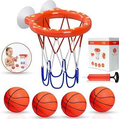 MARPPY Bath Toys - Bathtub Basketball Hoop for Toddlers Kids with 4 Mold-Free Balls & Strong Suction Cup Basketball Hoop | Shower Toys and Fun Toddler Bathtub Toys for Boys or Girls