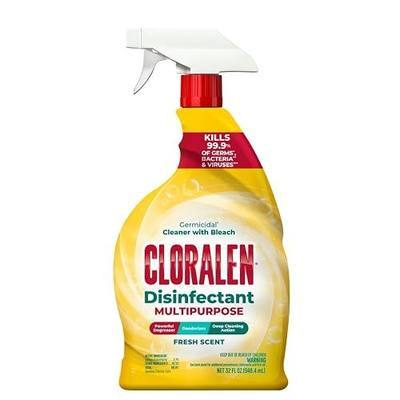 Cloralen All Purpose Cleaner with Bleach Spray - 32 fl oz - Fresh Scent - 3-in-1 Multipurpose Cleaner Spray - Deep Cleans, Eliminates Stains & Degreases