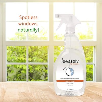Citra Solv Homesolvl Window & Glass Cleaner, with Vinegar, Valencia Orange, 32 Ounce Bottles, Oz-1729 (CIS-60647P3)