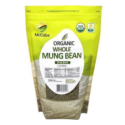 McCabe Organic Whole Mung Bean - Mung Beans Organic | Rich with Fiber & Minerals | USDA and CCOF Certified | Packed in USA | 2lbs