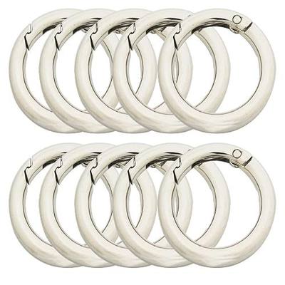 3/2.5/2/1.5 inch Big Round Carabiners Clips Metal Trigger Spring O Rings Snap Hooks DIY Charms Accessory for Keychains Bags Purses Crafts Making