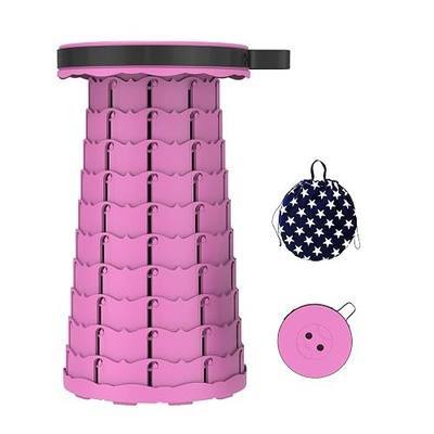 Retractable Folding Stool, Upgraded Portable Telescopic Collapsible Stool, Folding Stools for Adults Portable Telescoping Stool for Camping Gardening Fishing Outdoor Activities