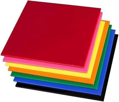 Premium 3/16 Clear Acrylic PlexiGlass Sheet Clear and Colors Avalible (Black, 6" X 6")
