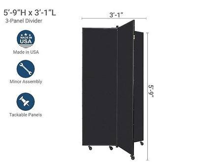Screenflex Display Towers, Portable Display Boards for Art Shows, Classrooms, Offices, and More. 5'-9" H x 3'-1" W - Navy Fabric