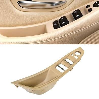 Interior Driver Door Handle Window Control Switch Cover for BMW 5' F10 F11 | Beige, Front Left Armrest Door Pull Handle Panel, for BMW 5 Series 520i 523i 525i 528i 535i, 2010-2016