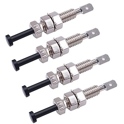 weideer 4Pcs 12V Door Pin Switch Momentary Universal Adjustable Car Bonnet Alarm Light Hood Switch K-025-I