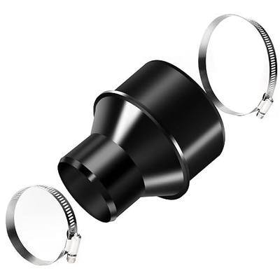 4" to 2-1/2" Hose Cone Reducer, Dust Collection Reducer Fitting with 2 Stainless Steel Clamps