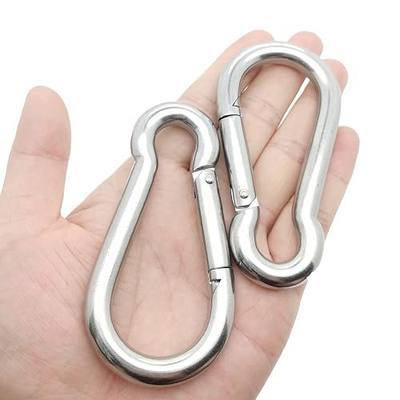 4 Inch Spring Snap Hook, 304 Stainless Steel Light Duty Clip 2 Pack | Snap Hook for Keys, Bag, Home Organization