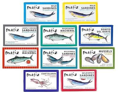 Matiz Seafood Variety Pack Sampler |10 pack|, 1 can each of Matiz Seafood Line
