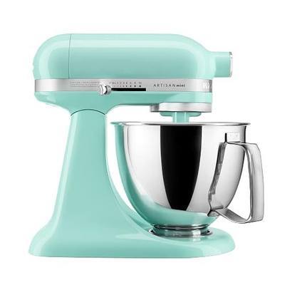 KitchenAid Artisan Mini, 3.5-Qt Tilt Head Stand Mixer, Ice Blue | 3.5 Quart Capacity for Smaller Batches, Add ingredients with Tilt-Head Design, 10 Speeds, 3 Accessories, Model KSM3316XIC