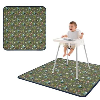 BapronBaby Camping Bears Splash Mat - Waterproof Catch-All for Under High Chairs, Floors, Tables, Playtime or Arts & Crafts - Machine Washable - 45" x 45”