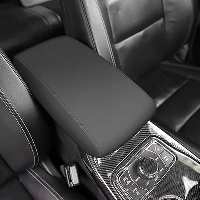 AOMSAZTO Black Leather Armrest Covers for Grand Cherokee 2011-2021 Jeep Console Cushion for Grand Cherokee(not for 2022