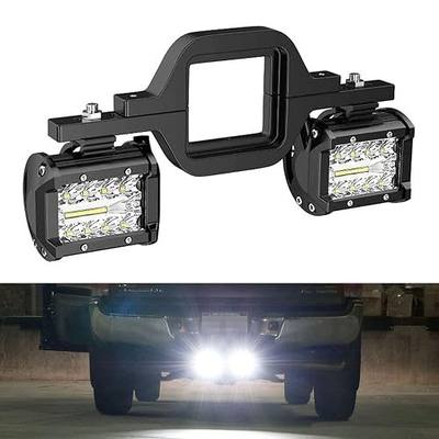 RYANSTAR 4" Tow Hitch LED Lights 60W Pods,2.5“ Tow Hitch Mounting Brackets | Compatible with pickup, ATV, SUV, truck, trailer and boat, 2PCS 4" 60W LED pods with 2.5" hitch brackets.