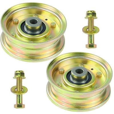 2 Pack 756-04224 Flat Idler Pulley for Cub Cadet LT1050 LT1042 Deck | Replaces MTD 756-0981A Flat Idler Pulley, 75604224 756-0981B 756 04224 for Cub Cadet LT1045 LTX 1045 LTX 1046 LT1046 Decks