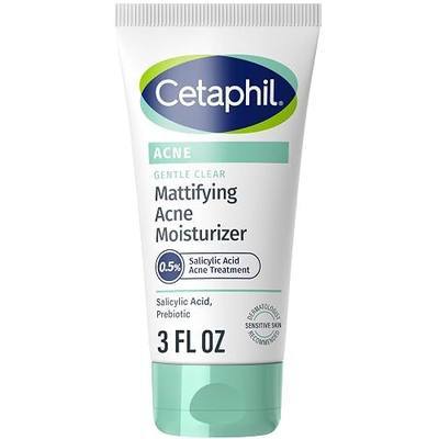 Cetaphil Gentle Clear Mattifying Acne Face Moisturizer, Salicylic Acid, 3oz | Salicylic Acid Moisturizer, Non-Comedogenic, Hydrates Sensitive Acne-Prone Skin, Oil Control, Gentle Skincare, 3 oz