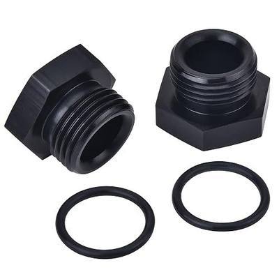 EVIL ENERGY 8AN Block off Cap ORB Plug Fitting Adapter Male Aluminum 2PCS