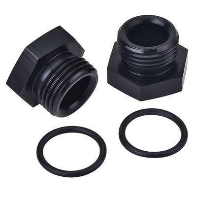 EVIL ENERGY 6AN Block off Cap ORB Plug Fitting Adapter Male Aluminum 2PCS