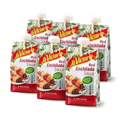 La Victoria Red Enchilada Sauce, 12 Oz Pouches, 6 Count