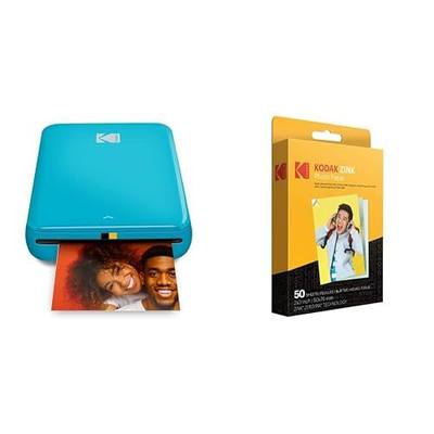 KODAK Step Instant Photo Printer with Bluetooth/NFC, Zink Technology (Pink) with Kodak 2"x3" Premium Zink Photo Paper (50 Sheets) Compatible with Kodak Smile