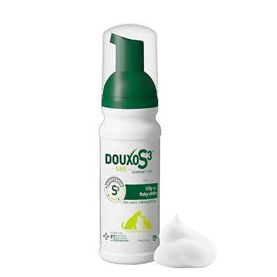 Douxo S3 SEB Dog Seboregulating Mousse, 0.5% Ophytrium, 5 fl oz | Seborrhea Treatment for Dogs & Cats, Helps Control Dandruff, Unpleasant Odors & Oily/Flaky Skin, 0.5% Ophytrium, 5 fl oz