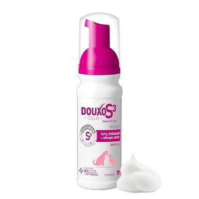 Douxo S3 Calm Itch Soothing Mousse for Dogs & Cats | Helps Support Itchy, Irritated or Allergic Skin, Soothing Dog Skin Allergies - Itch Relief for Dogs, 5 fl oz