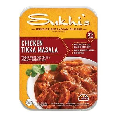 Sukhi's Indian Chicken Tikka Masala Ready to Eat Gluten Free Prepared Meals 4 Count