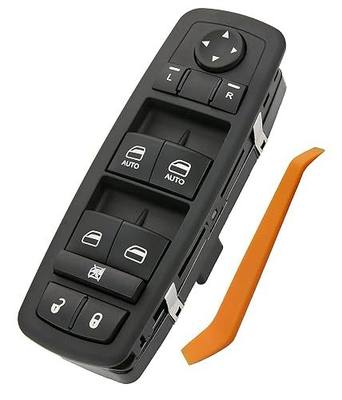 Master Power Window Switch for 2009 2010 2011 2012 Ram 1500,Ram 2500,Ram 3500.3 PINS + 10 PINS,OE# 4602863AD,4602863AC,4602863AB Driver Side Control switches(Green Light)