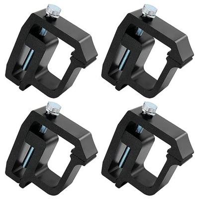 4 PCS Mounting Clamps Ladder Rack Clamps Truck Cap Topper Camper Shell Heavy Duty for CHEVY Silverado Sierra 1500/2500/3500; DODGE, Ram 1500/2500/3500, F150 F250, MITSUBISHI, TOYOTA(Black)