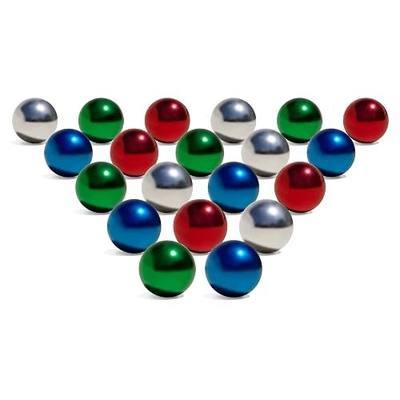Botabee 20 Multi-Colored 1/2" Chrome Steel Balls for GraviTrax Marble Run | Coloured Marble Set Great for Racing, Rolling | Colored Marbles Compatible with Marble Runs & Games