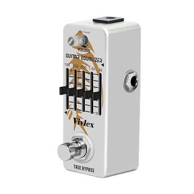 LEF-317A Guitar EQ Equalizer Pedal Mini Analog 5-Band Graphic Equalization with True Bypass Full Metal Shell