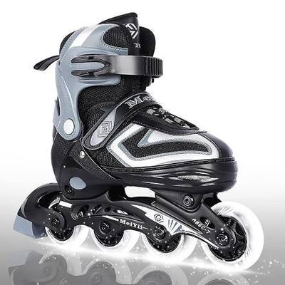 Adjustable Inline Skates,Outdoor Roller Blades with Full Light Up Illuminating Wheels for Kids Adults Women and Men