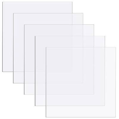 Zonon 5 Pcs Polycarbonate Clear Plastic Sheets,12 x 12 x 0.02 Inch | Thin Polycarbonate Sheet Resistant Plastic Panel Board Protective Paper DIY Document Picture Frames Easy to Cut Bend Mold