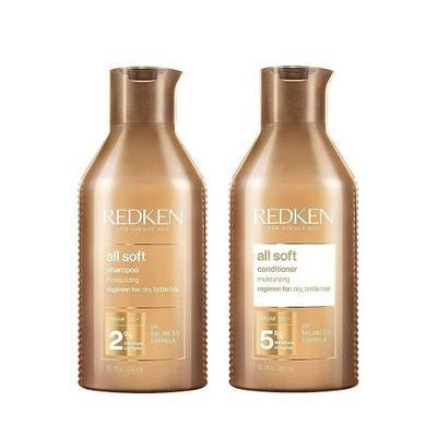 Redken All Soft Shampoo and Conditioner Set - Gently Cleanses and Softens, Moisturizing and Hydrating Set For Dry, Brittle Hair, With Argan Oil