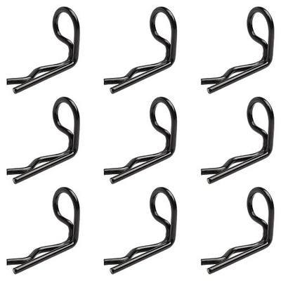 30-Pack 90-Degree Angle Body Clips Bent Springy Pins for All 1/10 Scale Model Car Truck Crawler Truck(Black)
