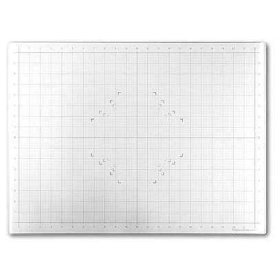GLASSBOARD STUDIO True White Glass Craft Mat (18x24in) - Magnetic, Heat & Scratch Resistant, Stain-Proof for Crafting, Cutting, Painting, Mixed Media Artwork - Grid & Angle Lines, Non-Slip Rubber Feet