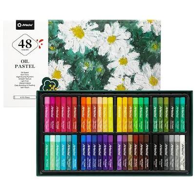 Artecho Oil Pastels Set of 48 Colors (10 x 70 mm) | Soft Oil Pastels, For Art Painting, Drawing, Blending, For Artists, Beginners, Students, Teachers