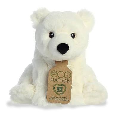 Aurora® Responsibly Made Eco Nation™ Polar Bear Stuffed Animal - Ideal for Playtime Adventures - Perfect for Birthdays or Just Because - White 7.5 Inches