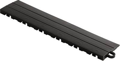 Speedway Pegged Edge for Garage Floor Tile, 12 x 2.75 x 0.5 in, Black, 10-Piece Set