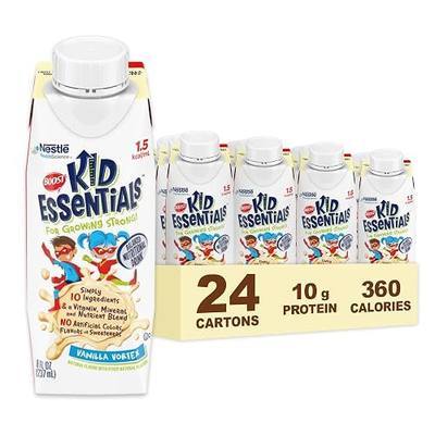 BOOST Kid Essentials 1.5kcal Balanced Nutritional Drink for Kids, with Additional Calories and Nutrients, Vanilla Vortex, 8 fl oz (Pack of 24)