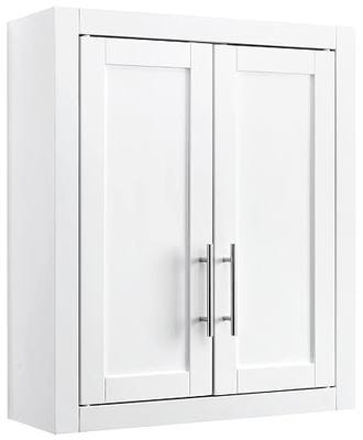 Crosley Furniture Savannah Wall Mounted Bathroom Storage Medicine Cabinet with Shelves, White