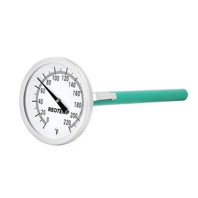 Reotemp Large Dial Easy Read Pocket Thermometer, 2" Dial, 5" Stem, Waterproof (0 to 220 Fahrenheit)