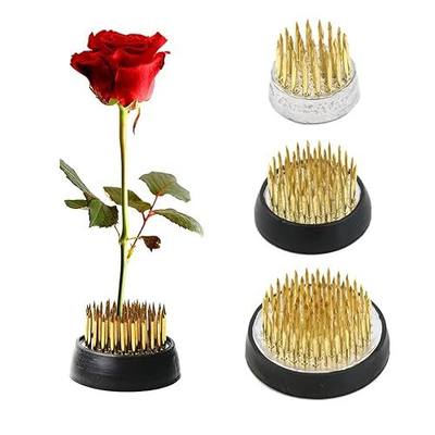 3PCS Flower Frog Holder/Round Flower Fixed Tools with Brass Needle,3 Sizes Flower Arrangement Pin for Garden Home Decoration(0.91inch 1.34inch 1.6inch)