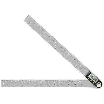 Delgada 12 inch/300mm Digital Angle Finder Tool Stainless Steel Digital Protractor Angle Ruler Finder Tool for Woodworking with Zeroing and Locking Function Battery