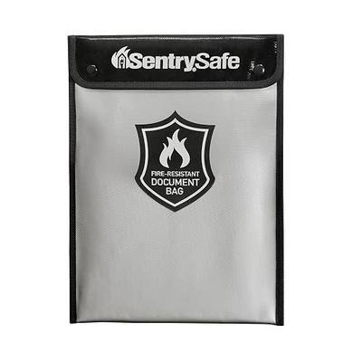 SentrySafe Fire and Water Resistant Portable Bag with Zipper for Money or Document Storage, FBWLZ0SSC | Lightweight Fire and Water Resistant Storage Bag With Zipper Closure, Protects Documents, Cash, Passports, For Travel, Go-bag