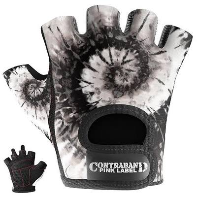 Contraband Pink Label 5347 Womens Designer Workout Gloves | Tie Dye Print w/Grip-Lock™ Silicone Palm