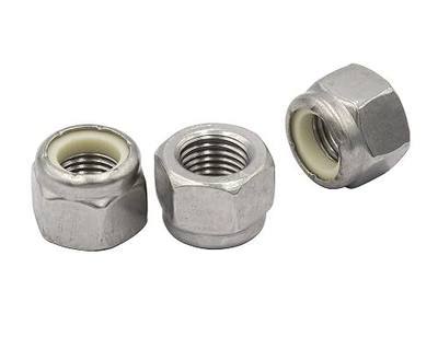 LBY 30pcs Lock Nuts, 3/8-24 Nylon Insert Hex Lock Nuts, 304 Stainless Steel (Silver)