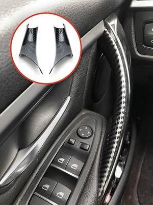 Gelunxin Door Pull Handle Cover for BMW 320,328,330,335,M3 2012-2018 & BMW 428, 435,M4 2014-2017 (Left Front+Right Front, Carbon Fiber)