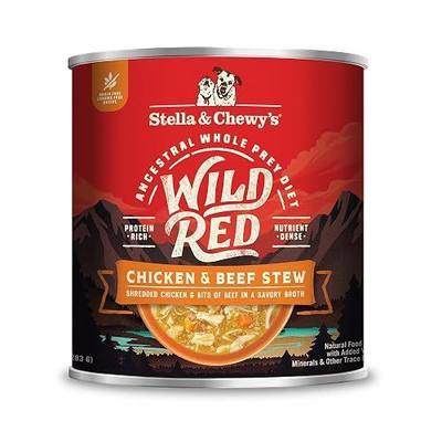 Stella & Chewy's Wild Red Wet Dog Food - High Protein Chicken & Beef Stew - Grain-Free Premium Recipe with 96% Animal Protein - Perfect for Picky Eaters, 10 oz, Pack of 6